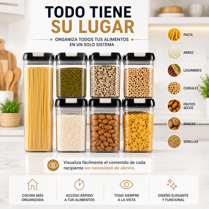 Vacify FreshLock™ | Set Premium de 7 Contenedores Herméticos