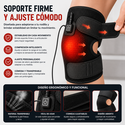 Vacify FlexHeat™ | Rodillera Térmica Inteligente USB