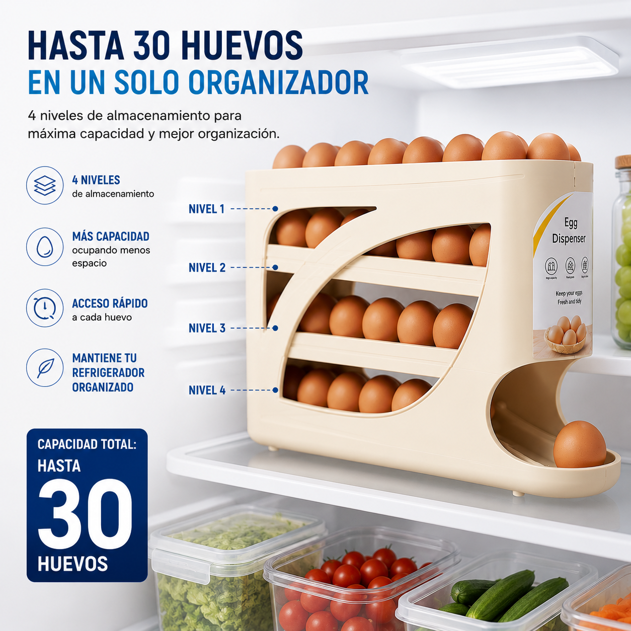 Vacify EggFlow™ | Dispensador Automático de Huevos