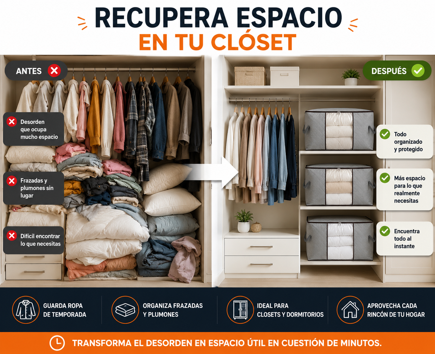 Vacify SpaceSaver™ | Organizador Premium de Alta Capacidad