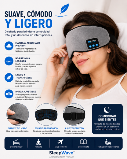SleepSync™ | Antifaz Bluetooth Premium