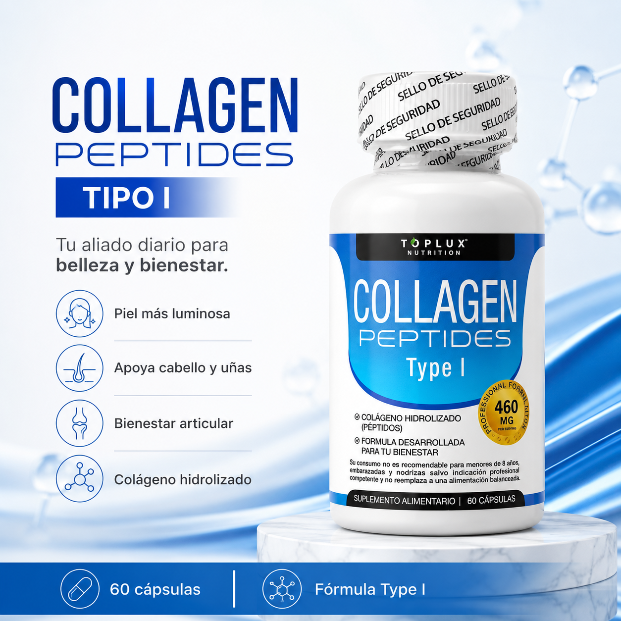 Colágeno Peptides Tipo I | Piel, Cabello y Bienestar