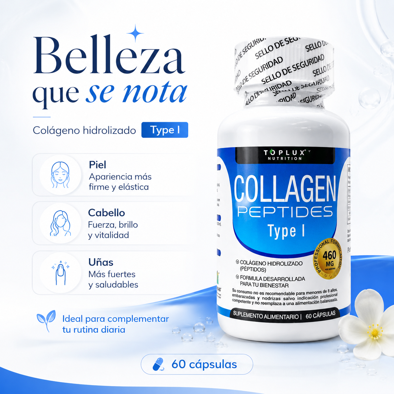 Colágeno Peptides Tipo I | Piel, Cabello y Bienestar