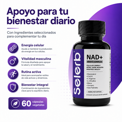 Selerb NAD+ Men’s Complex 1000 mg – Energía, Vitalidad y Bienestar Masculino