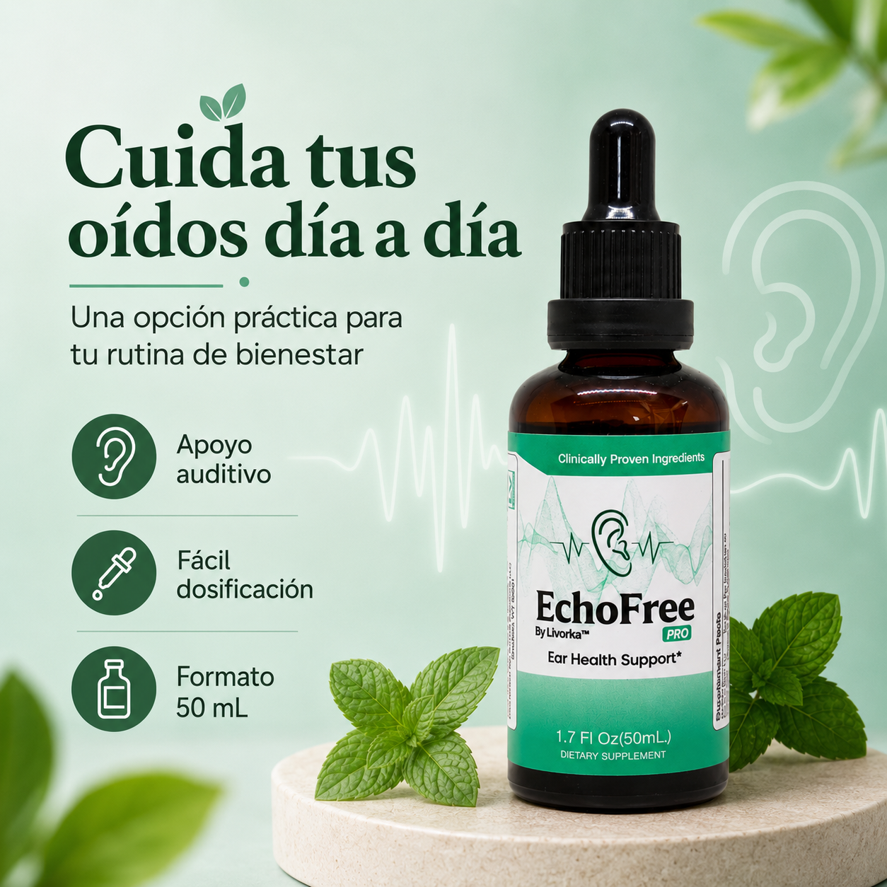 EchoFree | Apoyo Auditivo Natural 50ml