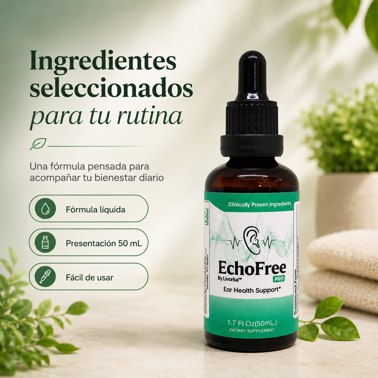 EchoFree | Apoyo Auditivo Natural 50ml