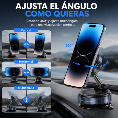 Soporte Magnético Premium para Celular con Succión 360°