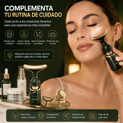 Masajeador Facial Premium 3 en 1 con Cabezales Intercambiables