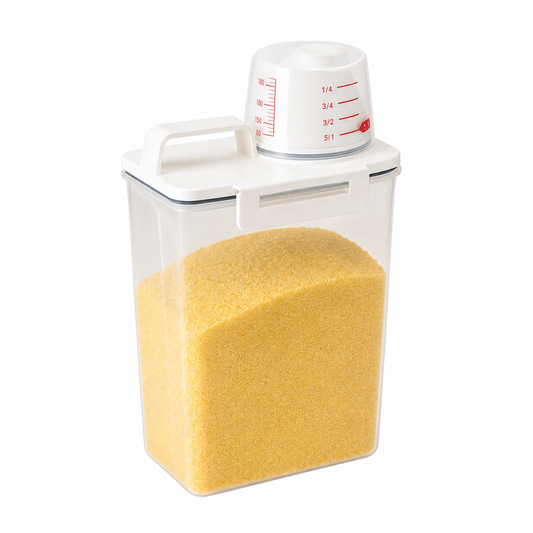 Contenedor Organizador de Cocina con Pico Dosificador y Tapa Medidora