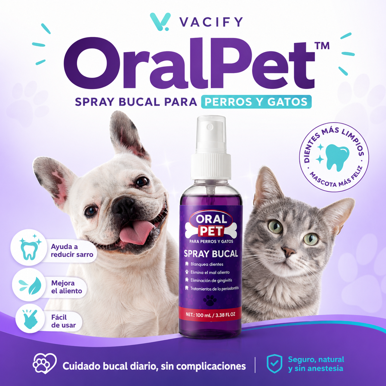 OralPet™ Spray Bucal para Perros y Gatos 100 ml