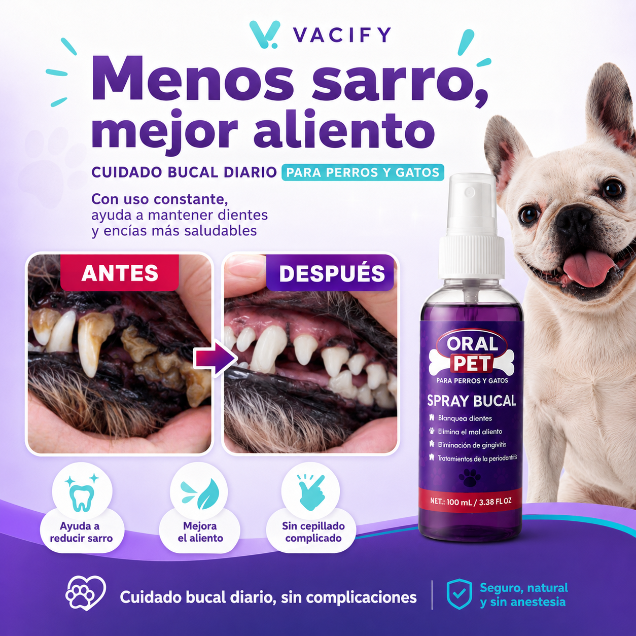 OralPet™ Spray Bucal para Perros y Gatos 100 ml