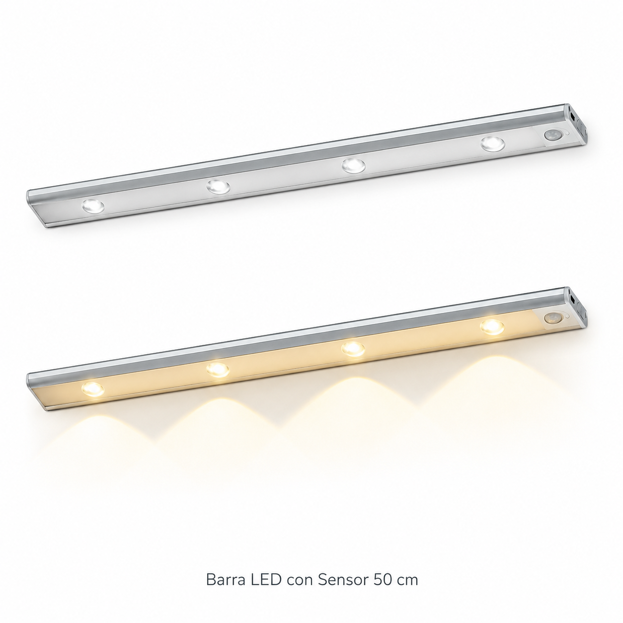 Barra LED con Sensor 50 cm para Cocina, Clóset y Muebles