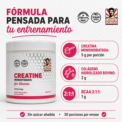 Creatina Monohidratada para Mujer Old School 240g