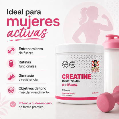 Creatina Monohidratada para Mujer Old School 240g