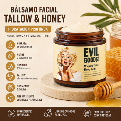 Bálsamo Nutritivo de Tallow y Miel para Rostro | Hidratación Profunda