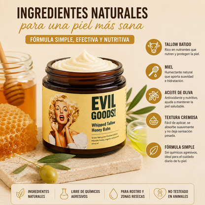 Bálsamo Nutritivo de Tallow y Miel para Rostro | Hidratación Profunda