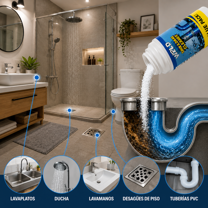 VACIFY DrainFix™ | Limpiador Profundo para Drenajes y Tuberías