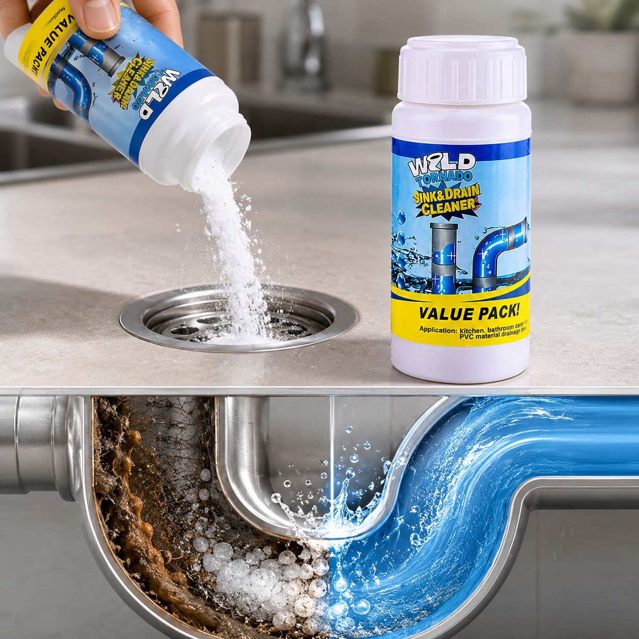 VACIFY DrainFix™ | Limpiador Profundo para Drenajes y Tuberías