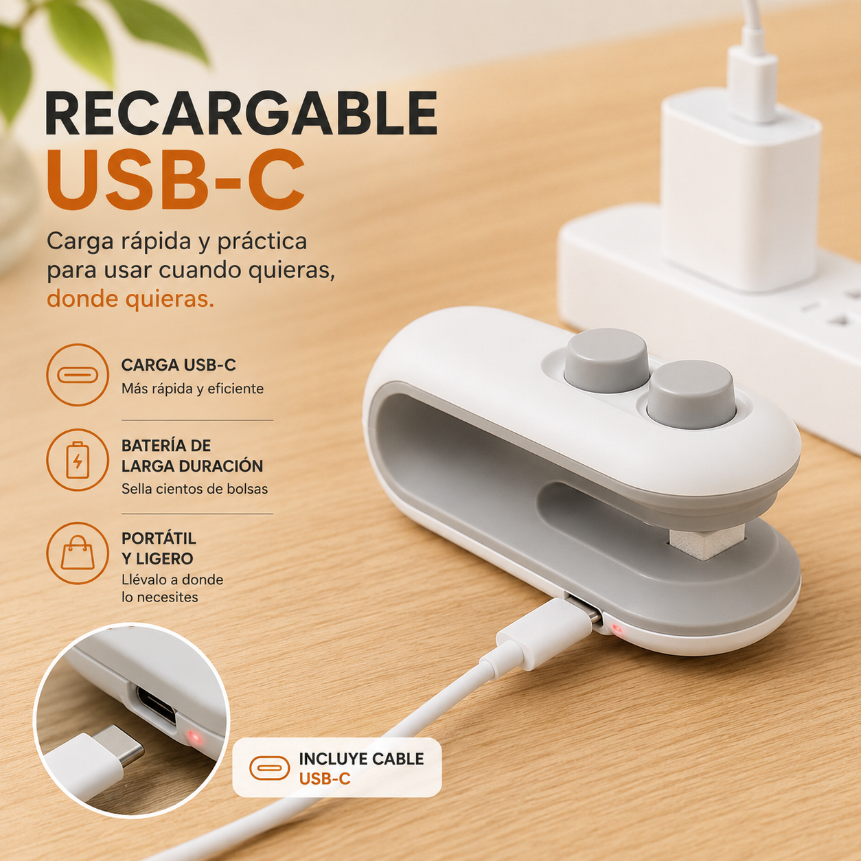 Sellador Portátil Recargable Vacify™