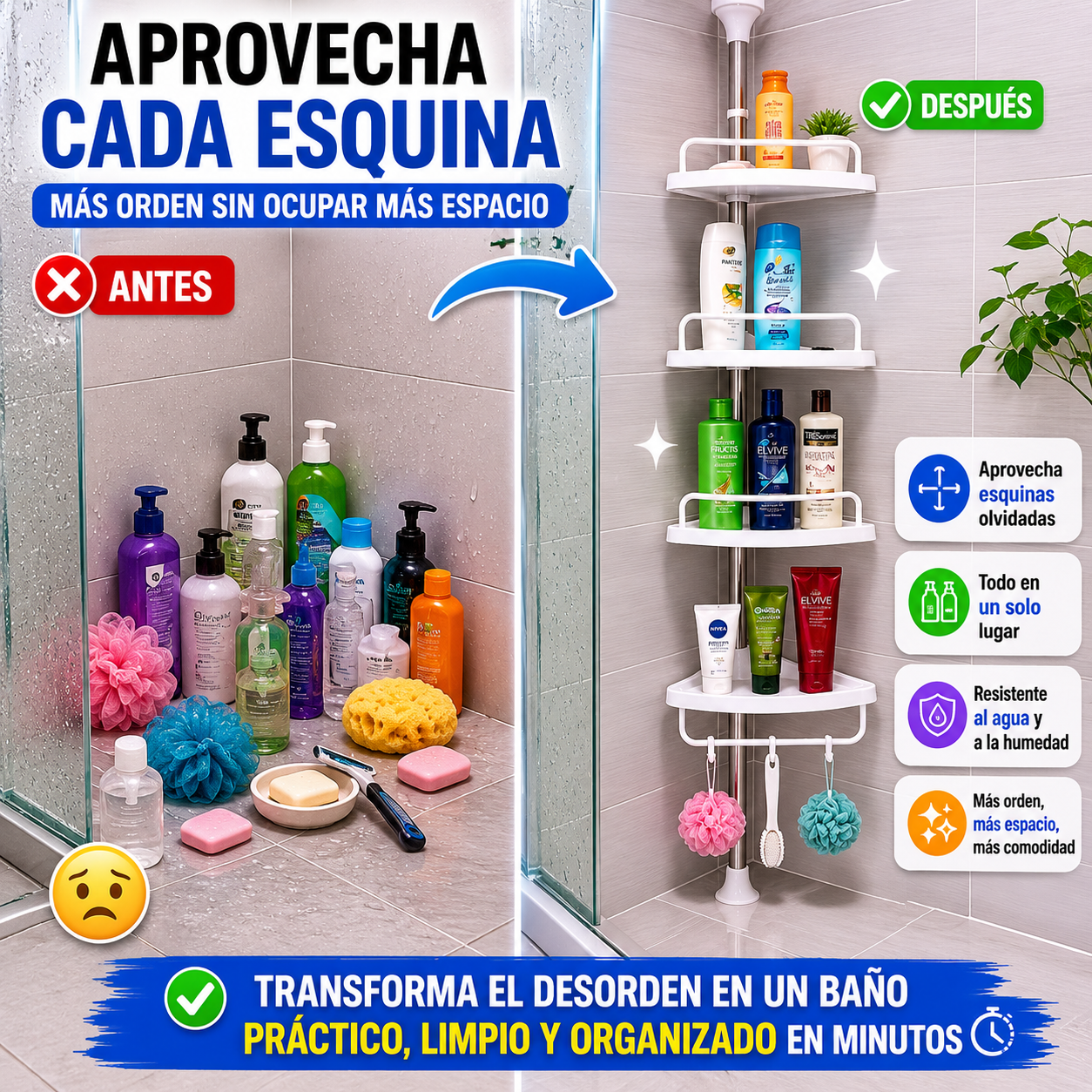 Vacify CornerMax™ | Organizador Esquinero Premium de 4 Niveles
